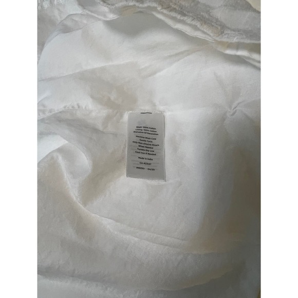 Talbots Plus Dress with Embroidered Neckline White and Black 14W - Picture 4 of 5